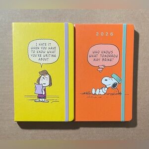 (2) Moleskine Peanuts Yellow and Orange Notebooks - NEW